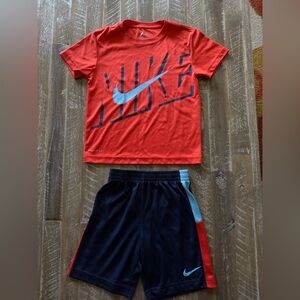 Nike Red Tee and Navy Shorts Set